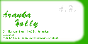 aranka holly business card